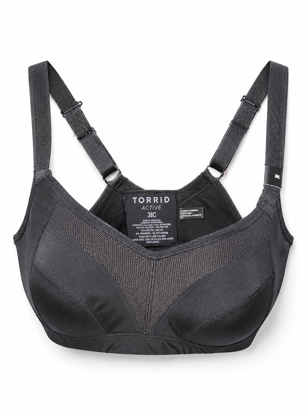 torrid Black Wire-Free Support Sports Bra